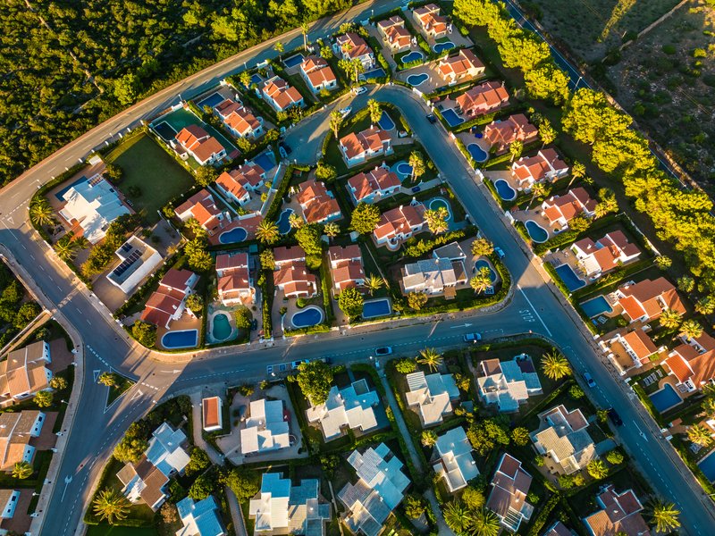 toma de vecindario con dron